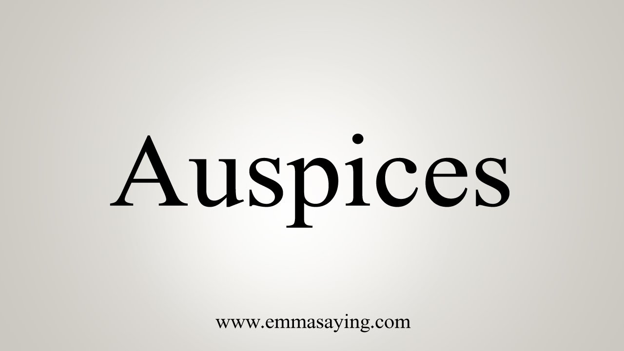 auspices pronunciation