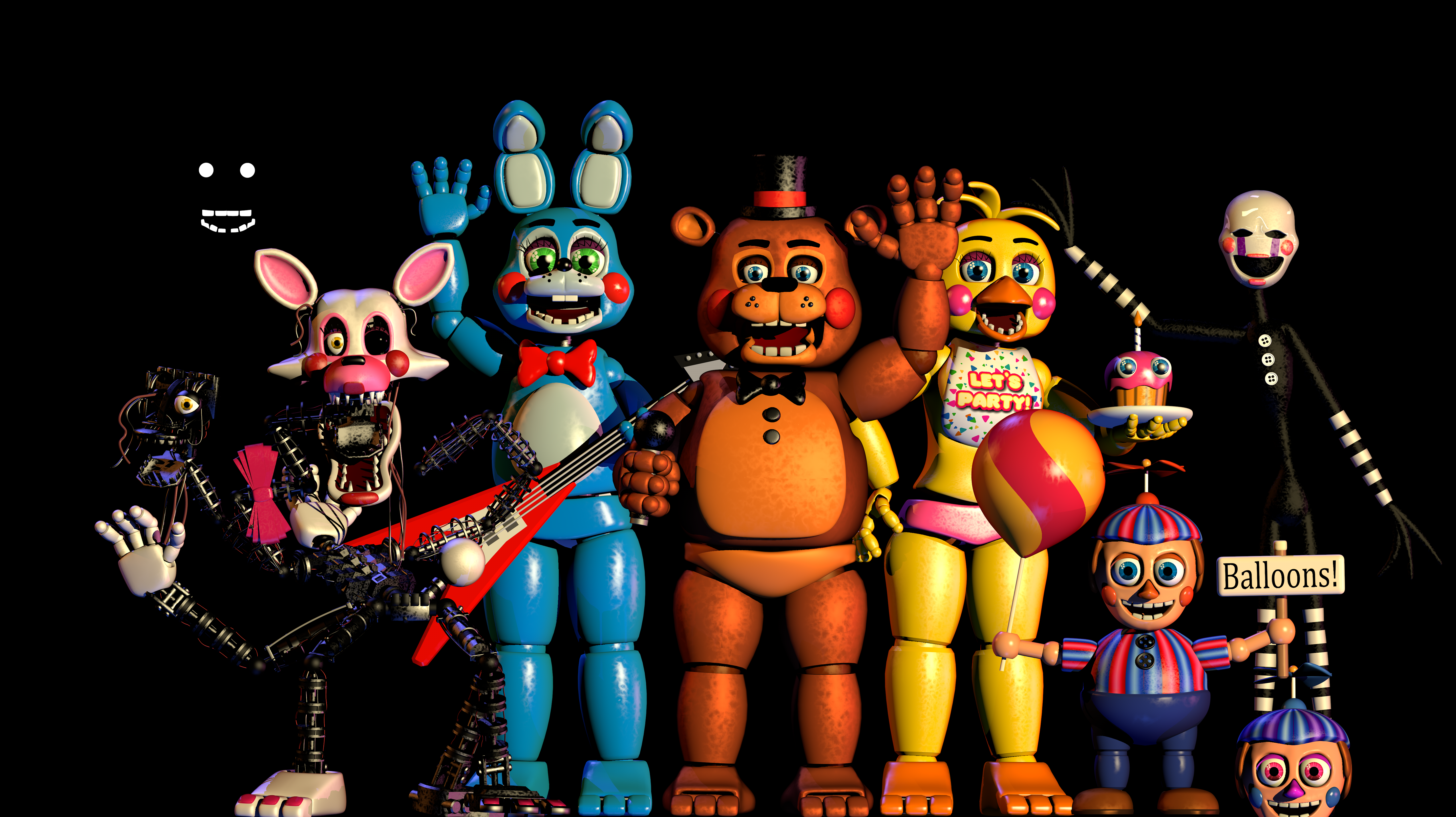 all fnaf 2 animatronics