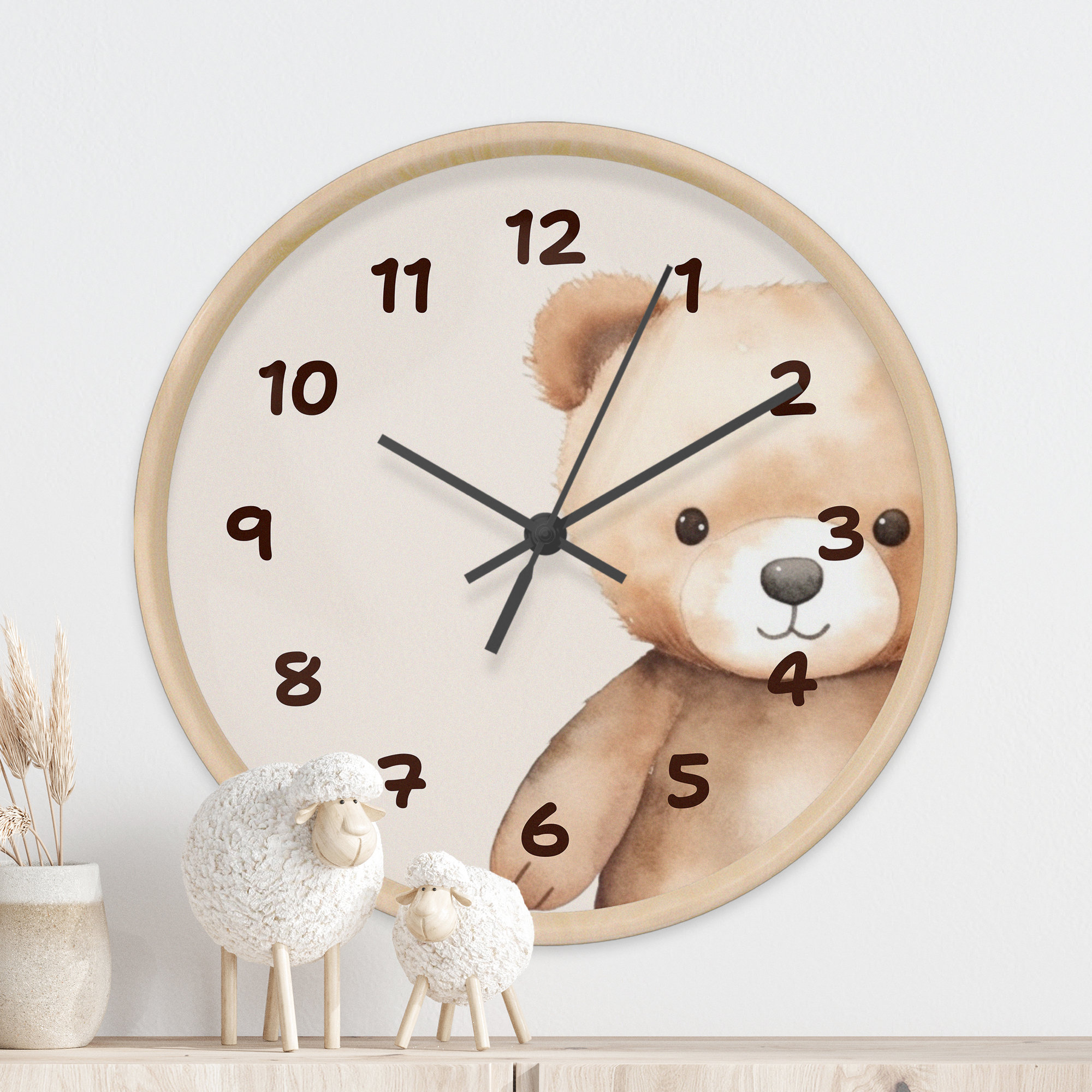 bear wall clock