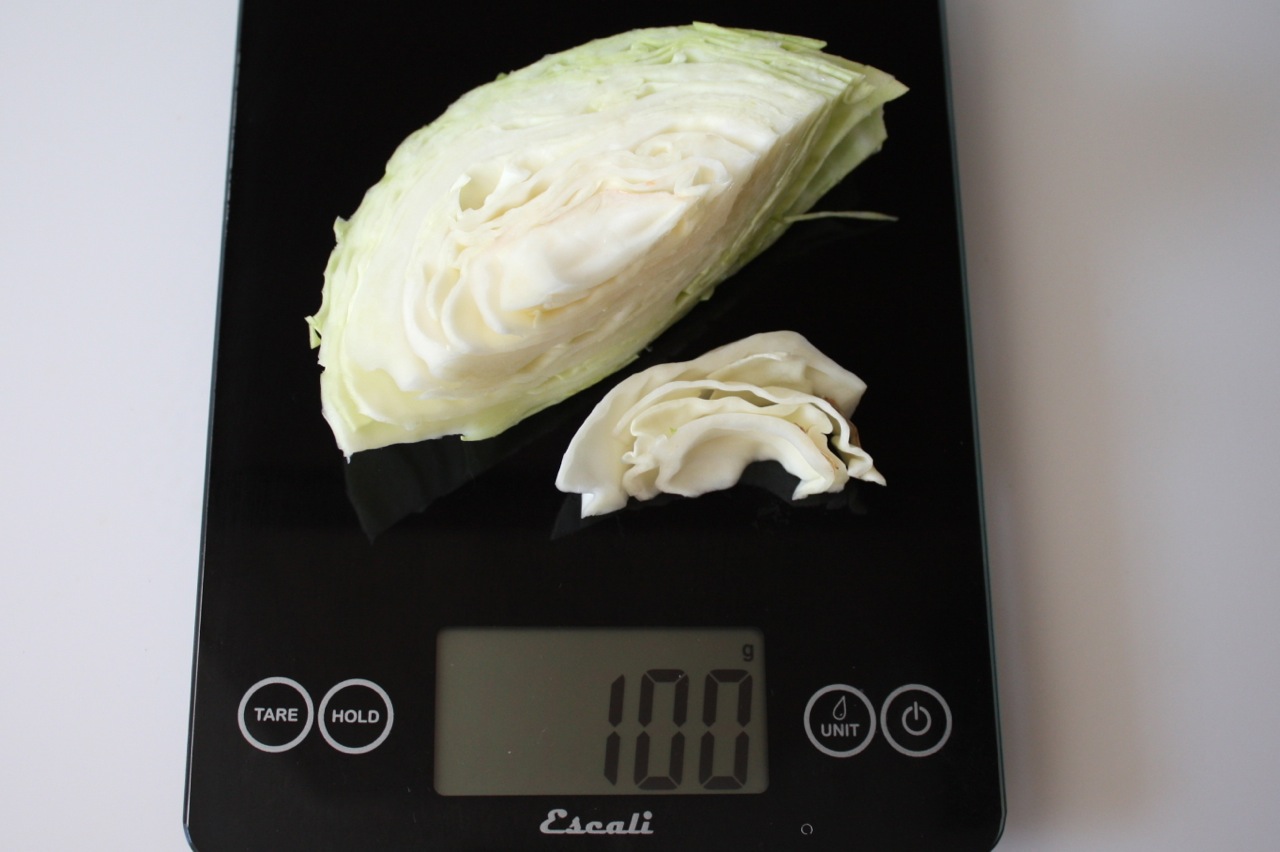 cabbage calories 100g
