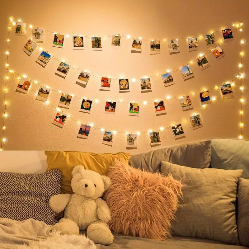 fairy lights with clips