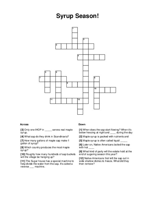 sap crossword clue 5 letters