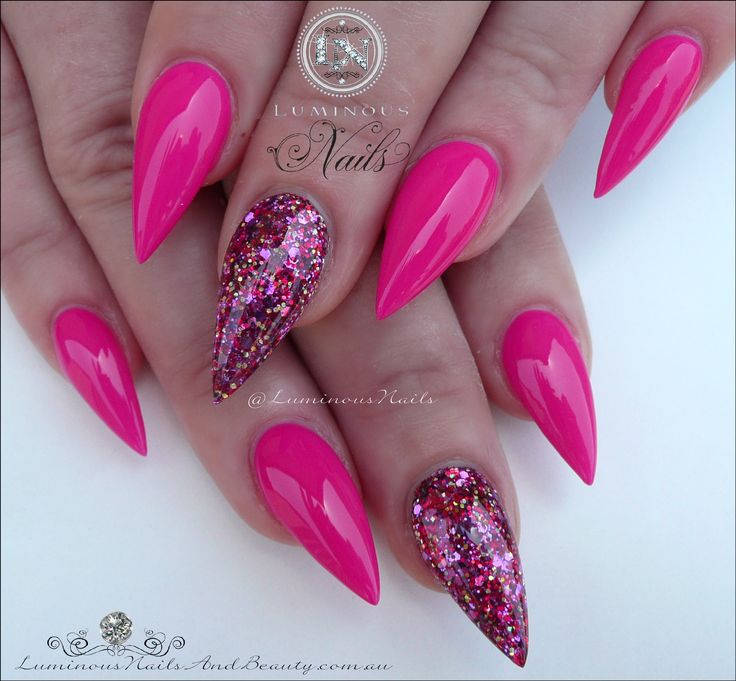 fuchsia nail designs