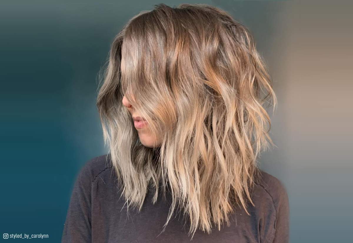 long bob with choppy layers