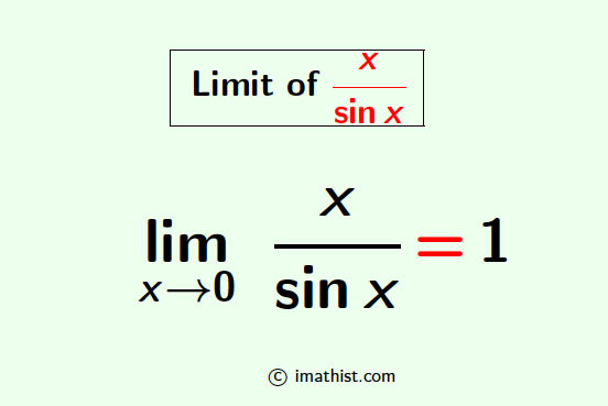 limit x/sinx