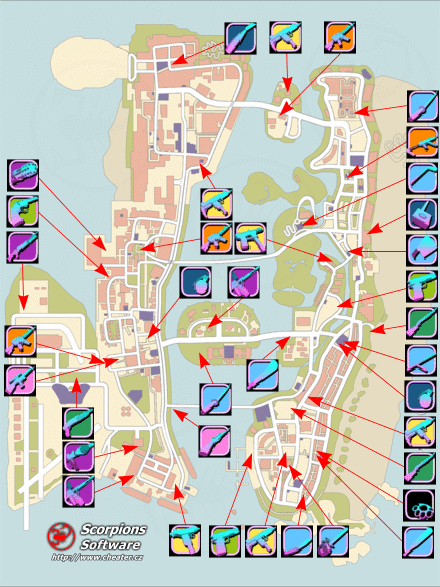 gta vice city gun locations