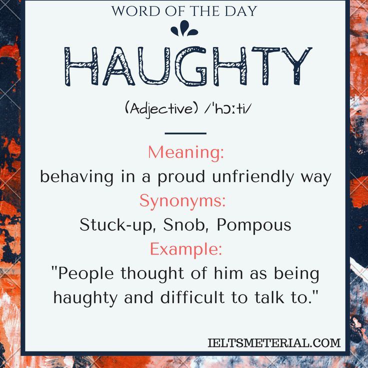 haughty definition