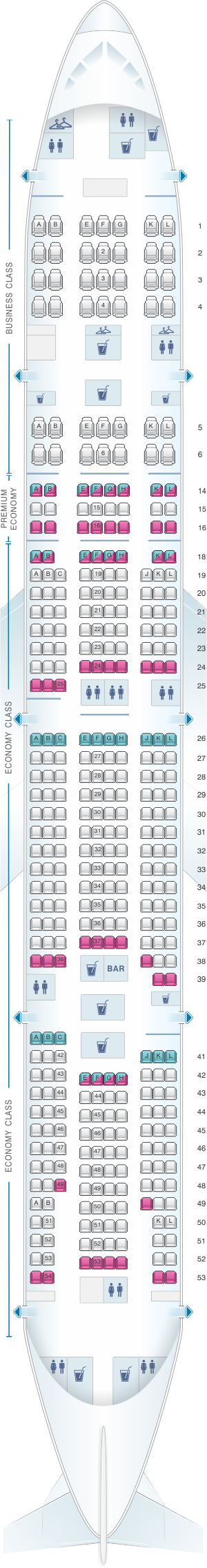 777-300 air france seat map