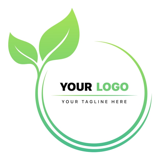 leaf logo design vector free download