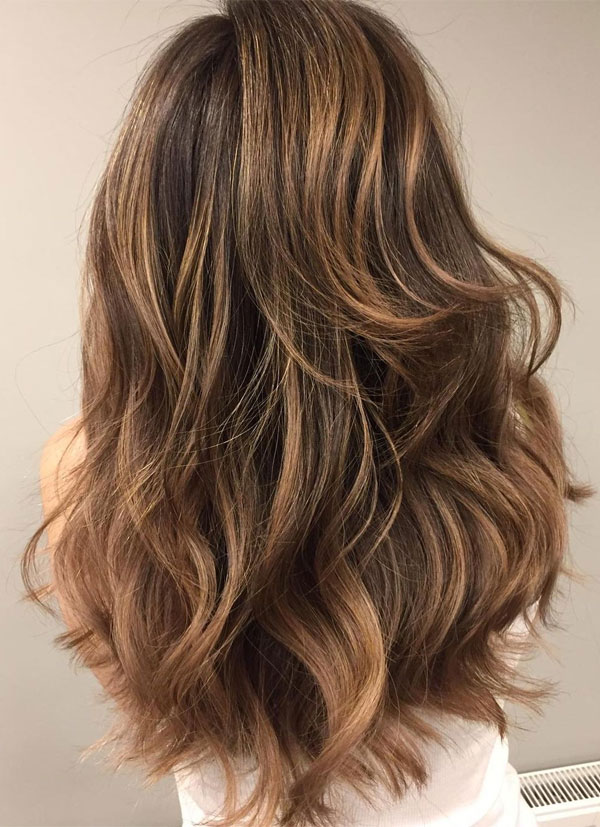 brown layered hair