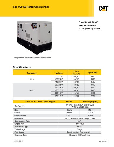 caterpillar generator catalogue pdf