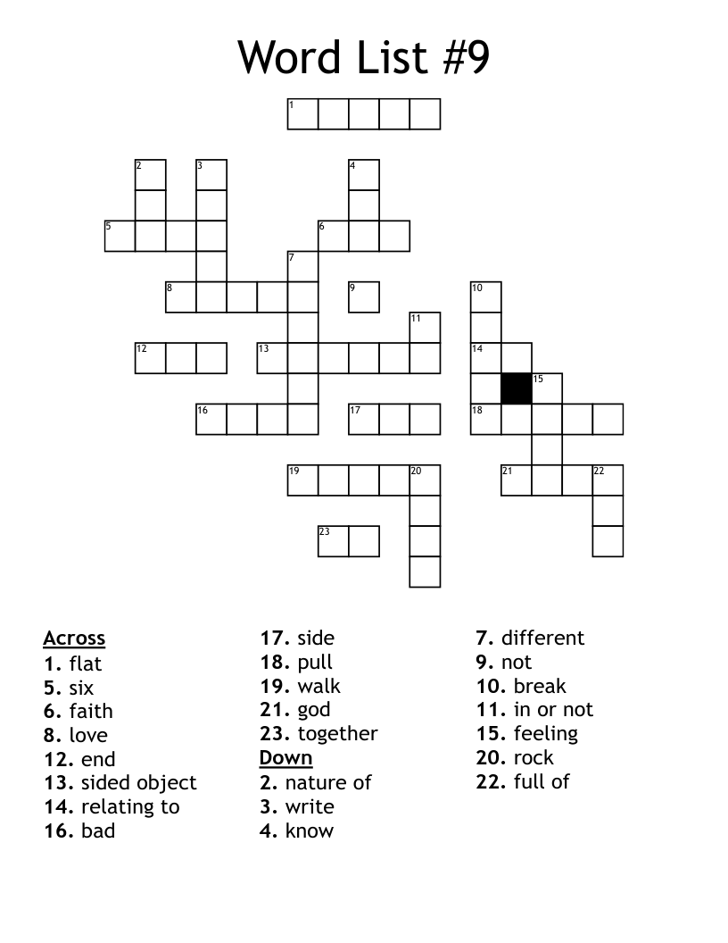 standard of comparison crossword clue 9 letters