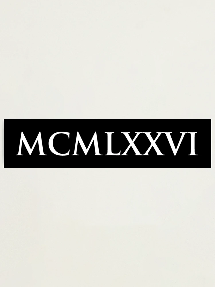 1976 in roman numerals