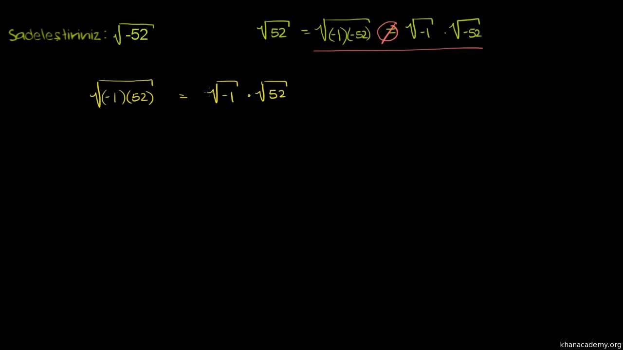 negatif sayı kök dışına nasıl çıkar