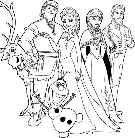 frozen coloring book printable