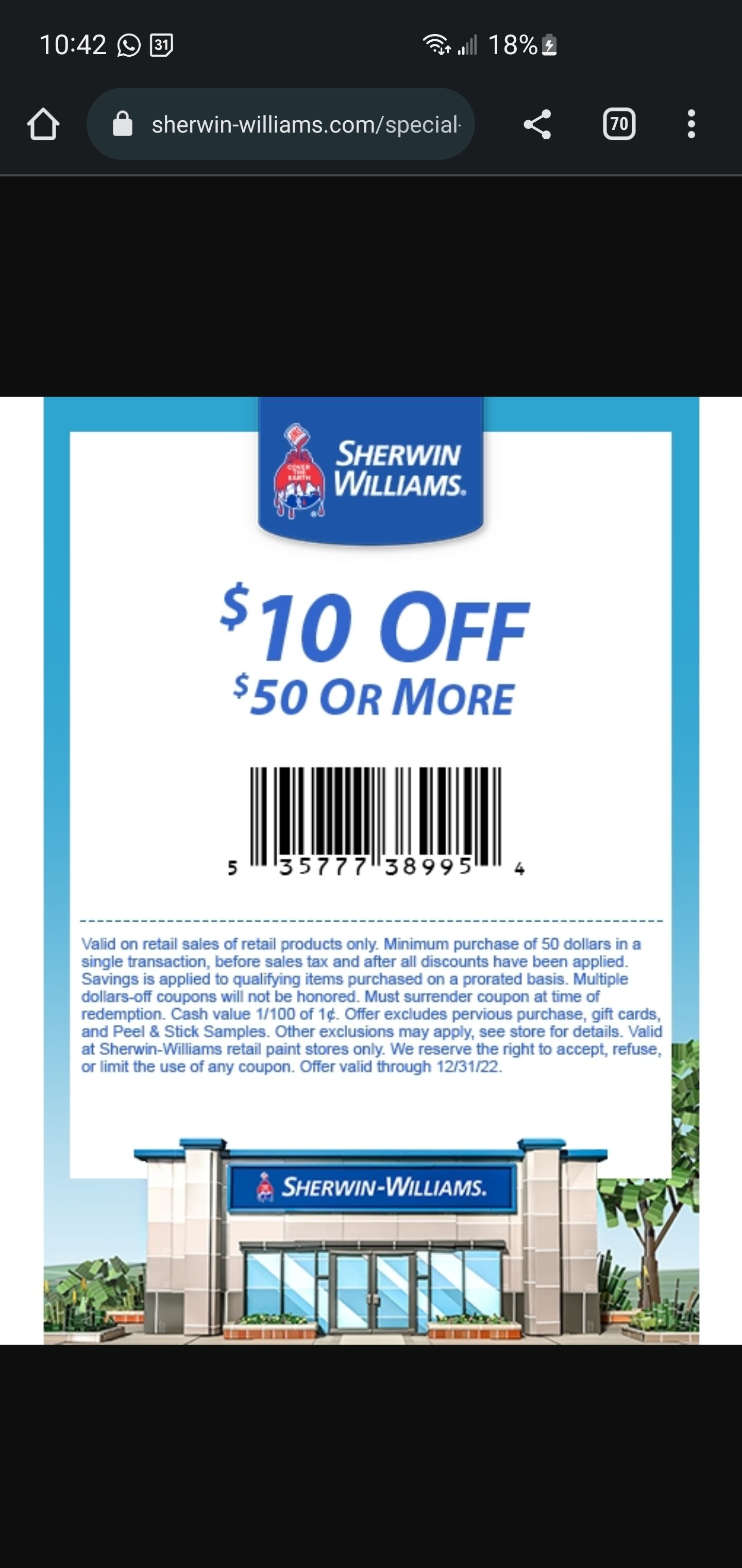 sherwin williams coupon canada