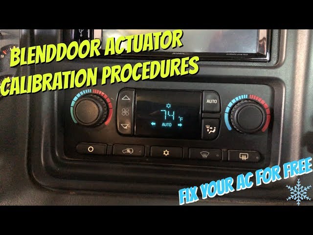 hvac actuator reset