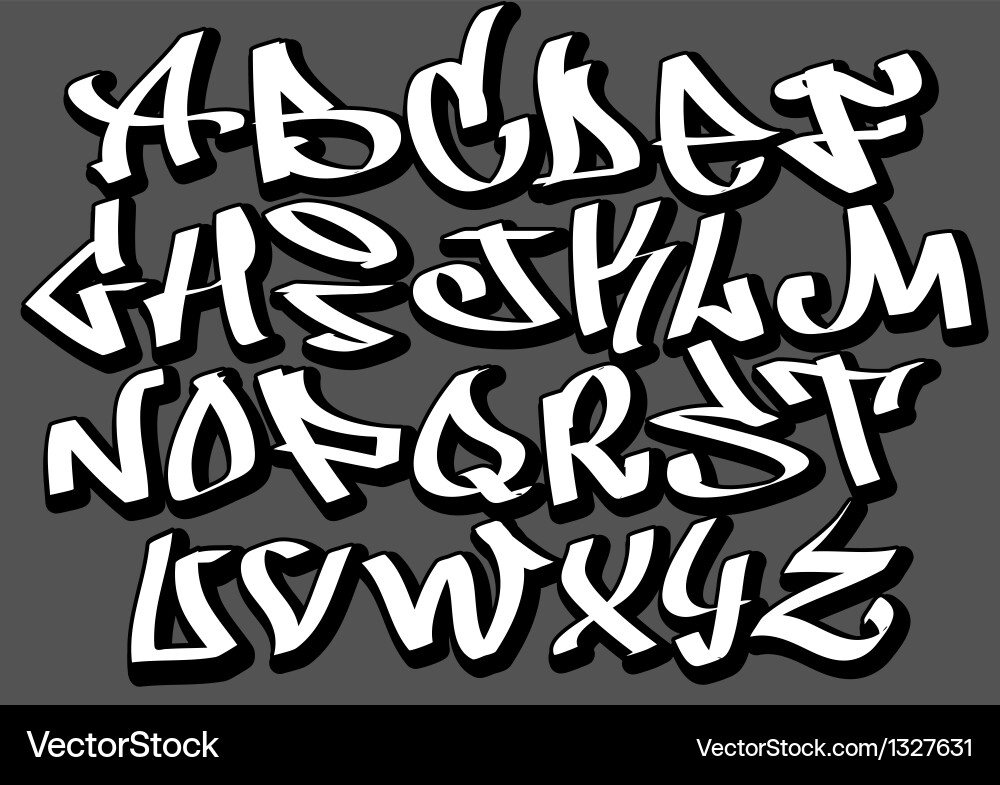 graffiti lettering alphabet