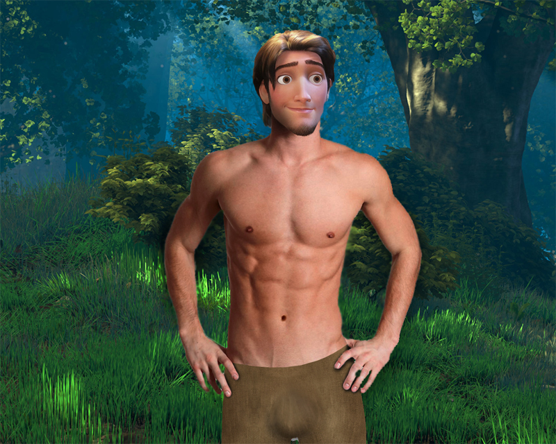 flynn rider shirtless