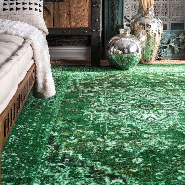 emerald green rug 8x10