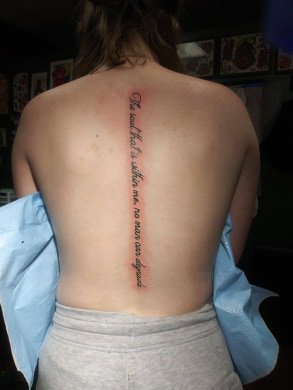 spine tattoo quotes