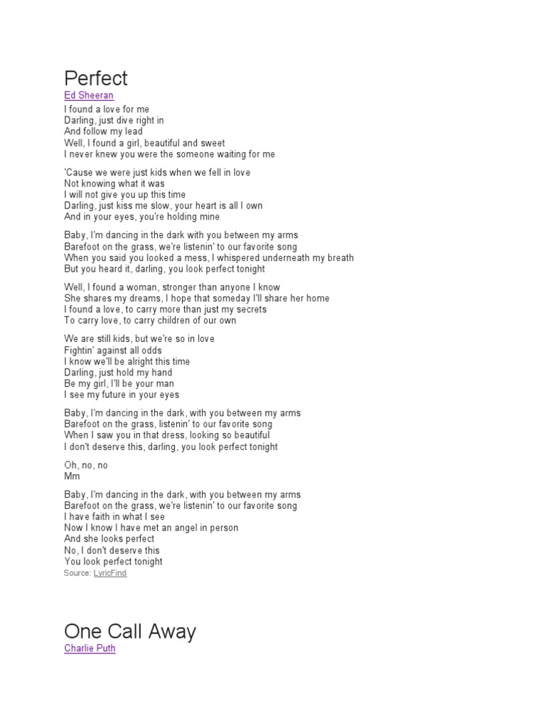 ed sheeran one songtext