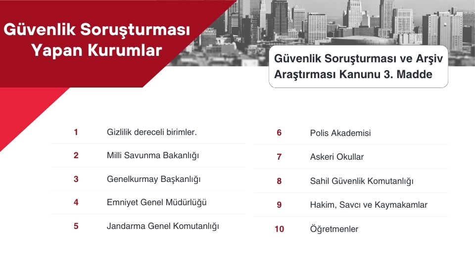 güvenlik soruşturması olumsuz çıkma nedenleri 2016