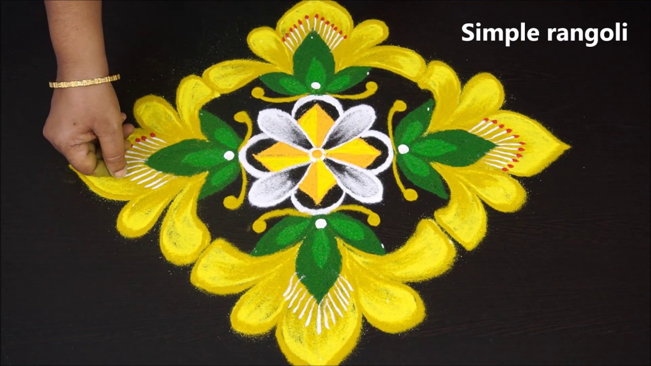 yellow colour rangoli