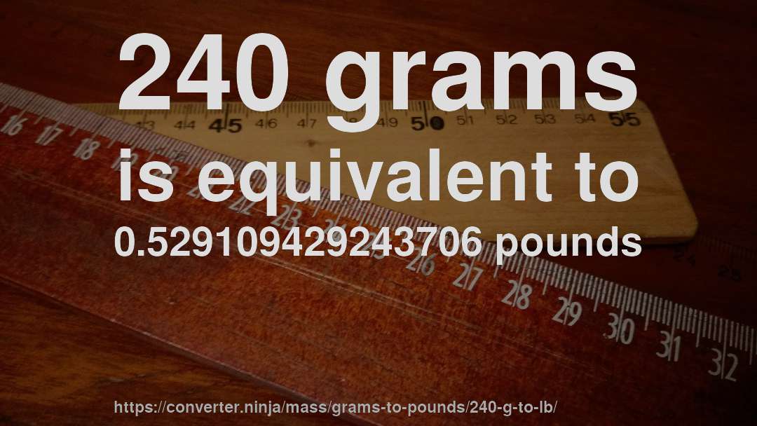 240 grams in pounds