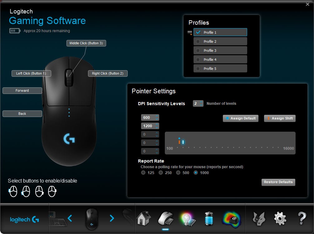 logitech g pro software