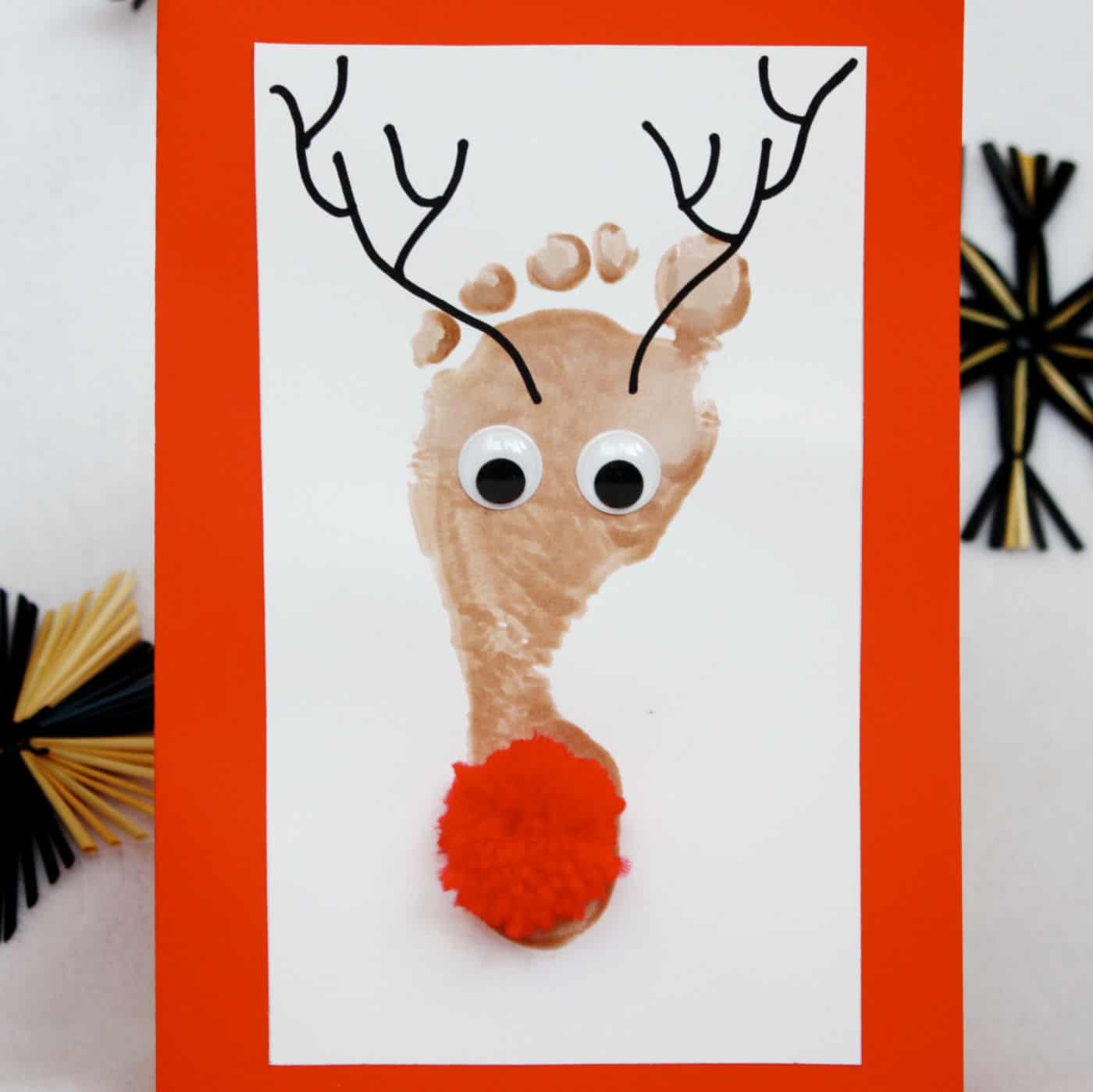 reindeer card footprint