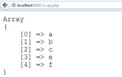 php array key value swap