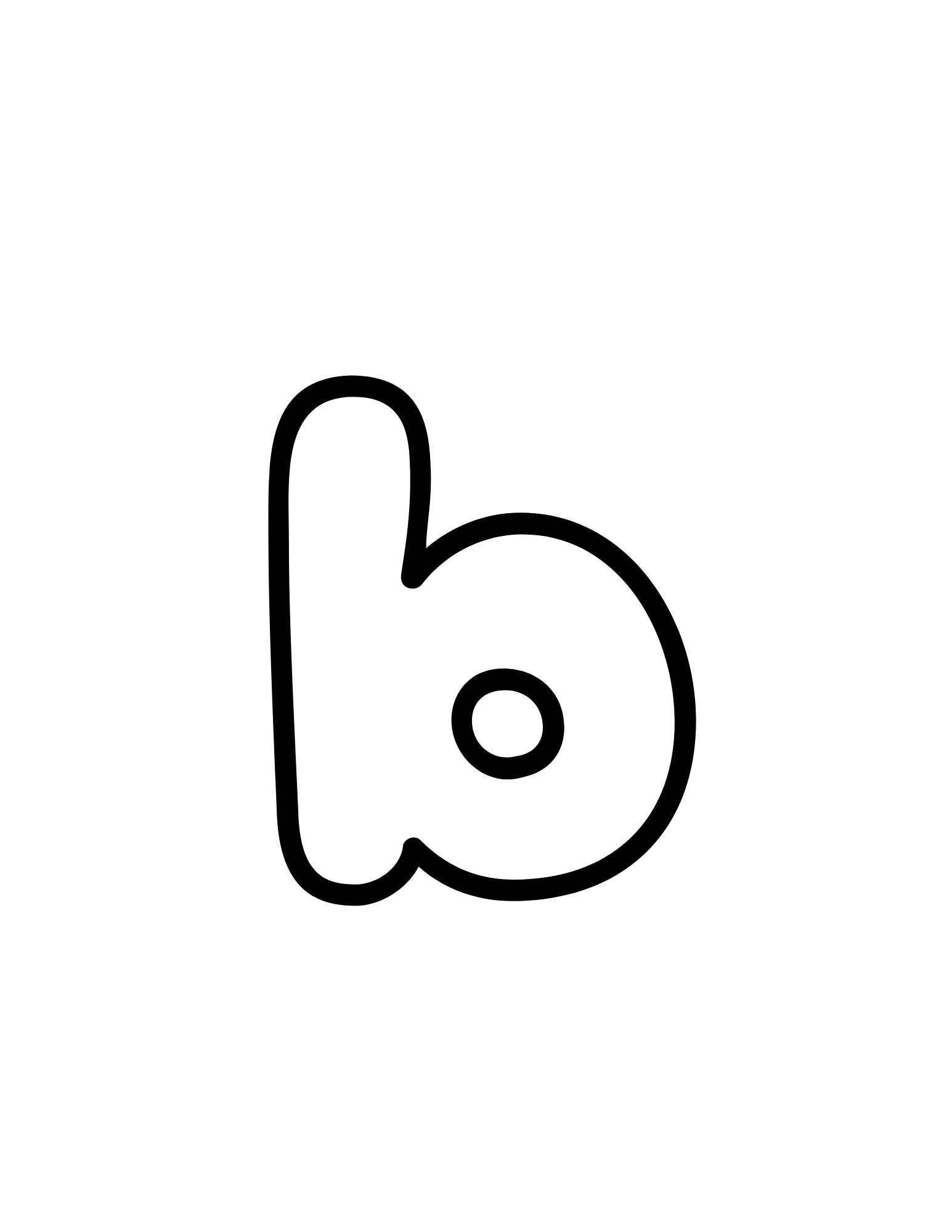 lowercase b bubble letter