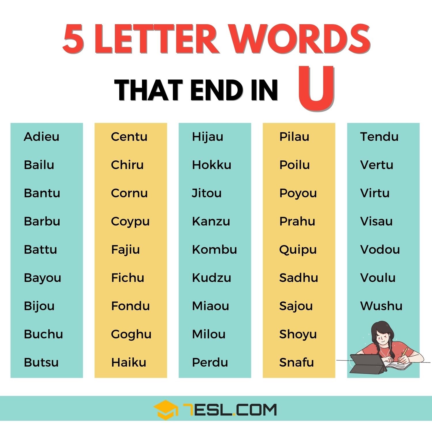 5 letter words ending in uer