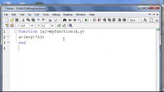 how to write a function matlab