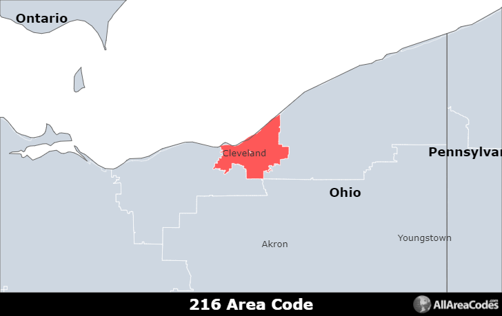 216 area code ohio