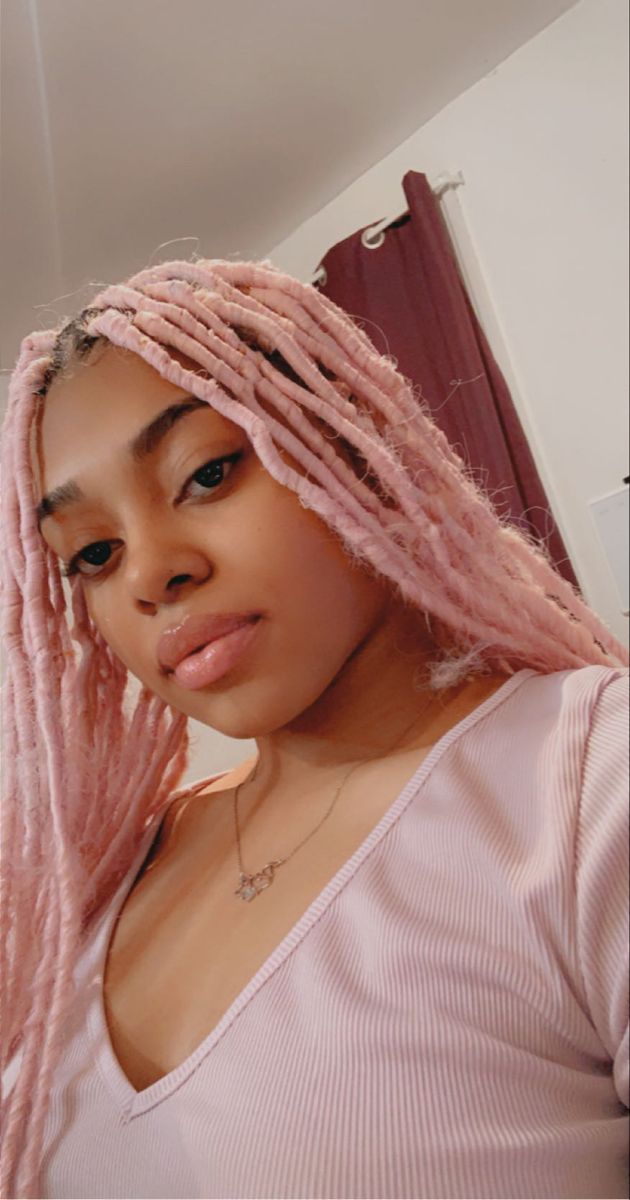 light pink dreads