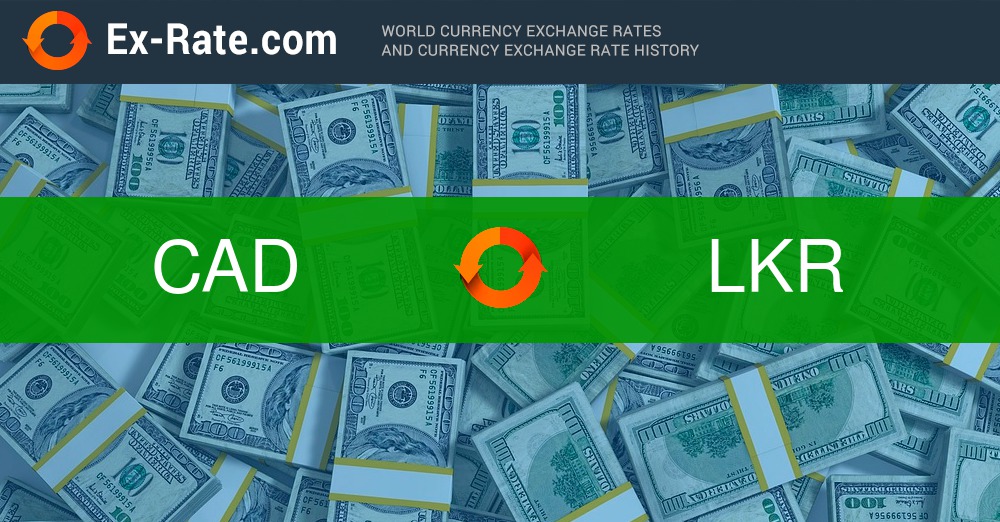 how much is one canadian dollar in sri lankan rupees