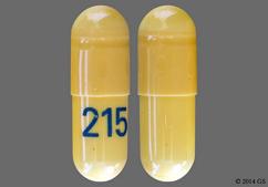 yellow capsule pill 215