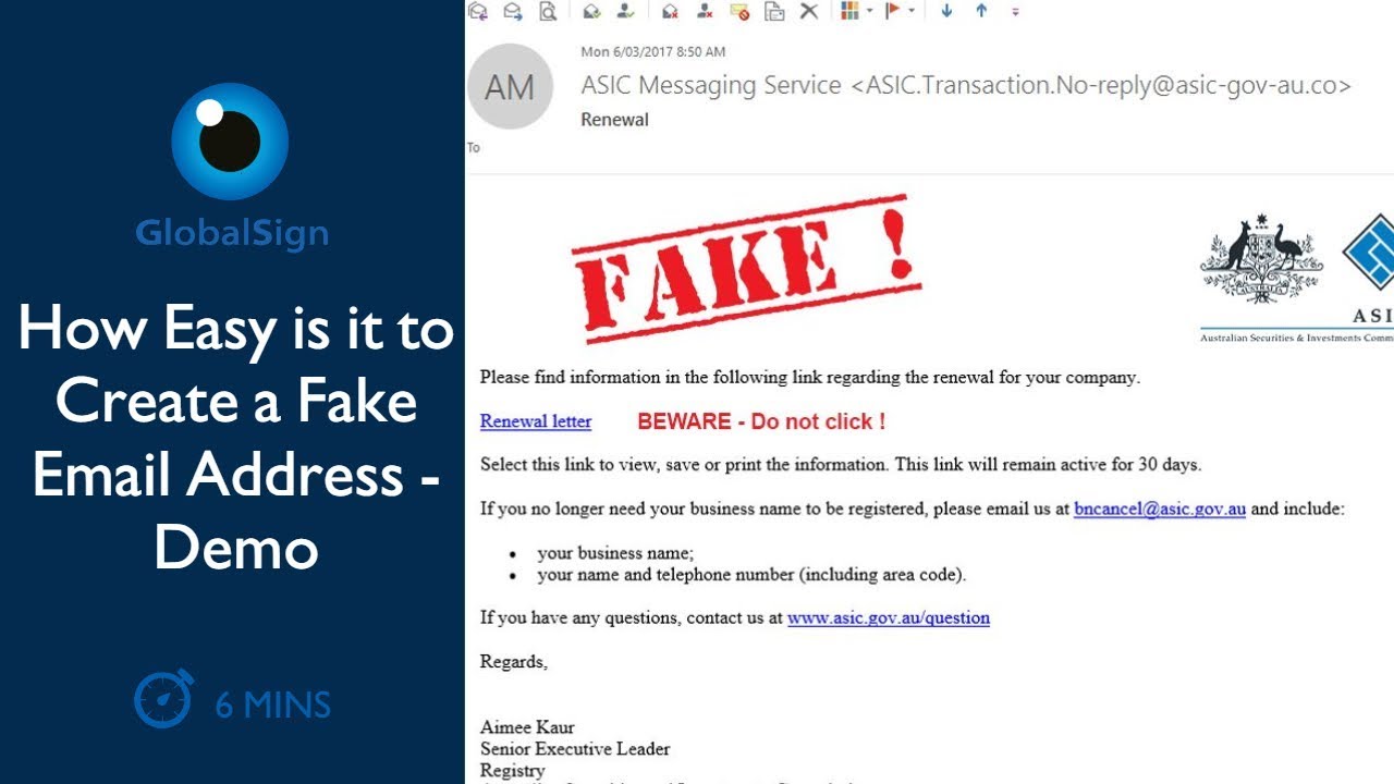 deadfake email