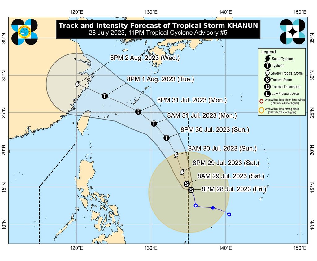 typhoon khanun track
