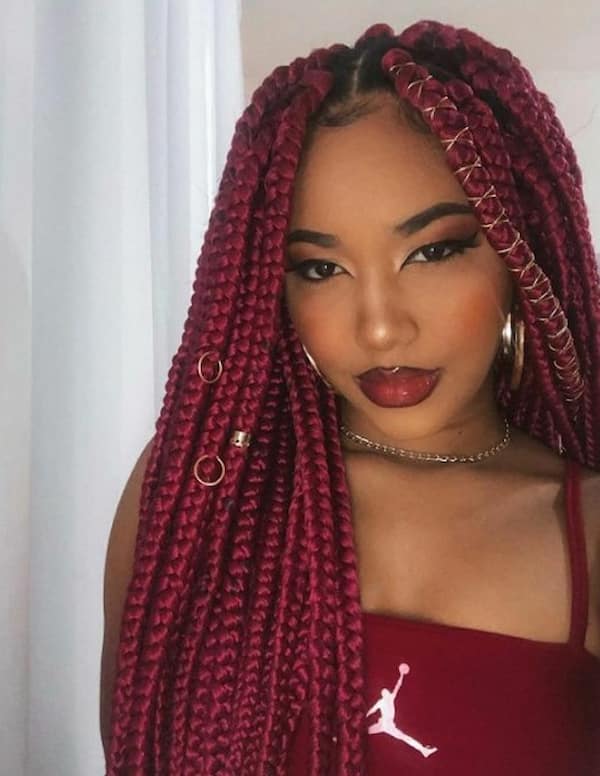 red braids