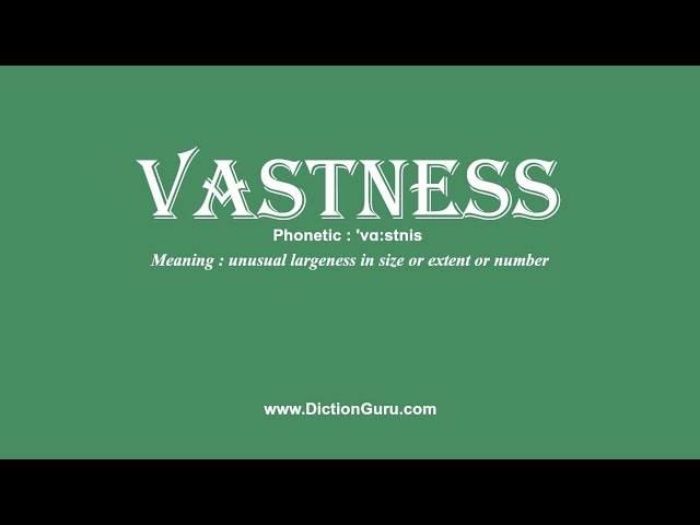 vastness synonym