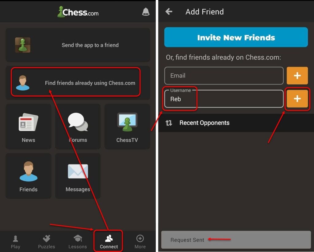 how to add friends on chess.com