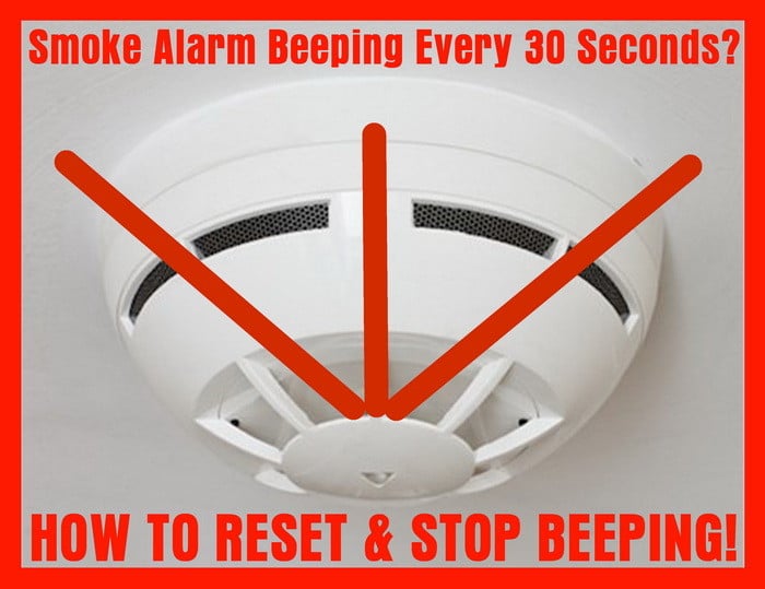 smoke alarm chirps every 30 seconds