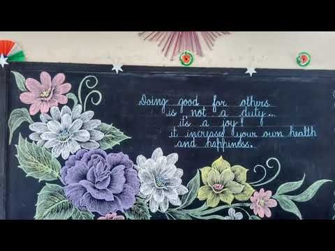 board decoration with chalk