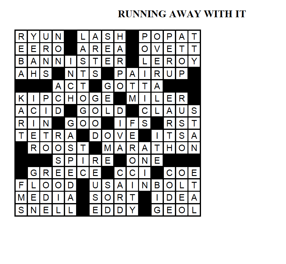 crossword clue for run away