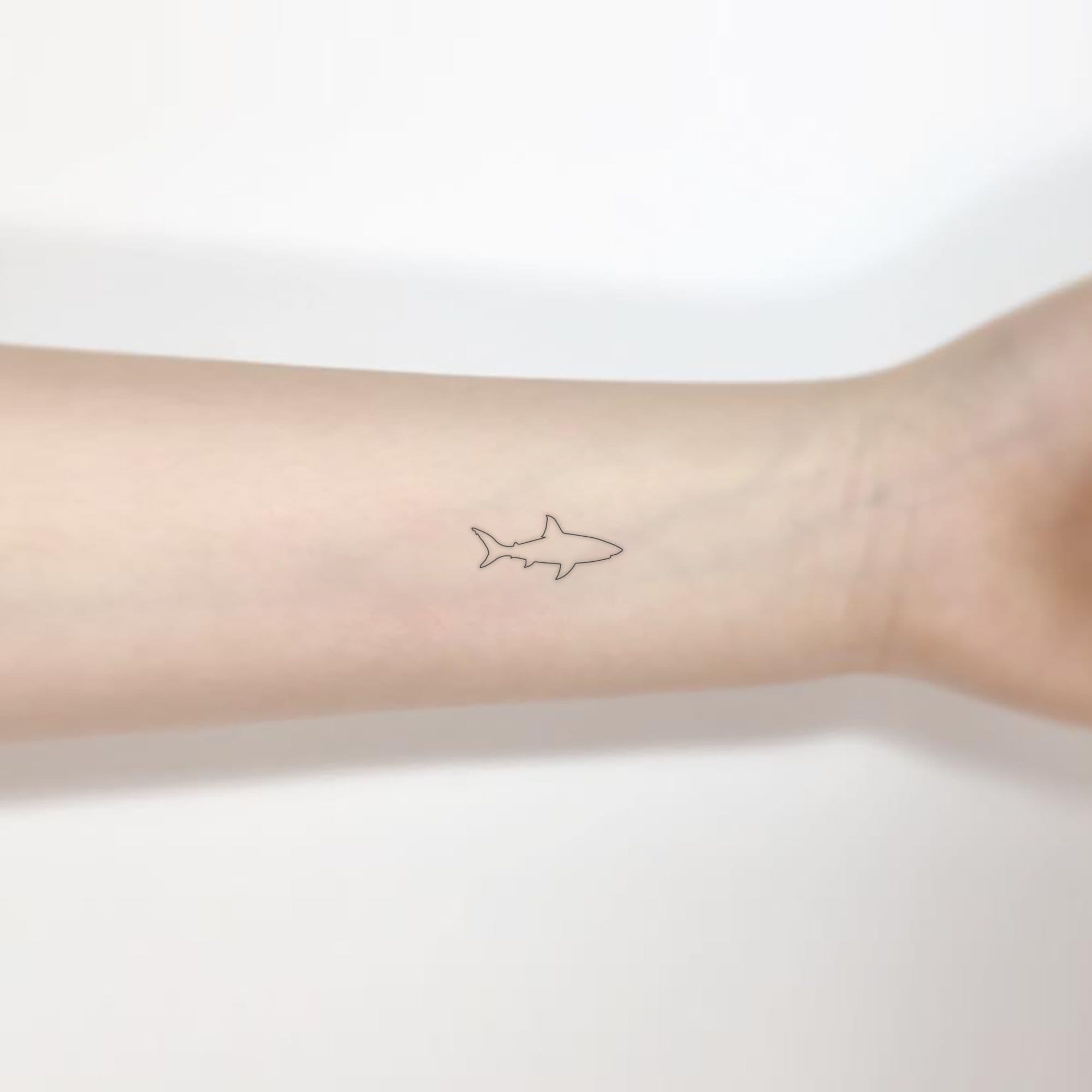 shark tattoo minimal