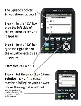 how to solve equations on ti 84 plus ce