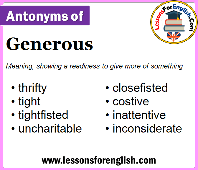 generous antonym